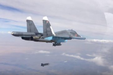 Avión Su-34 ataca posición terroista  en Siria