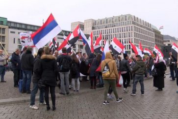 Manifestación a favor de Siria en Berlín
