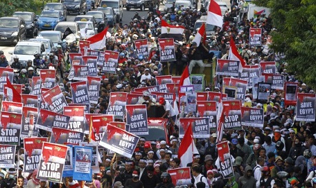 Manifestación por la tolerancia en Indonesia.
