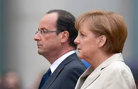 François Hollande y Angela Merkel