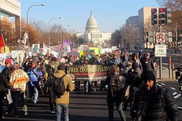 Protesta de indios norteamericanos en Washington