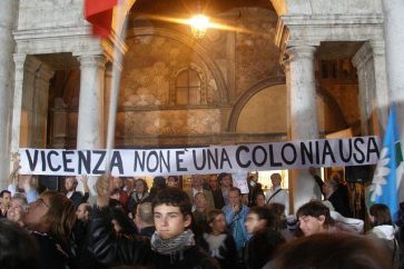 Manifestación contra las bases de EEUU en Italia