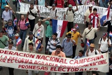 Manifestación de campesinos paraguayos