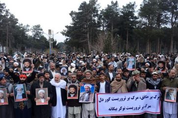 Protesta de musulmanes shiíes en Afganistán