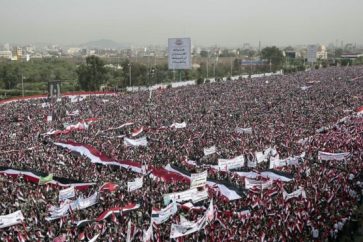 Manifestación gigante en Sanaa