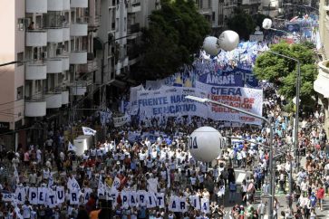 Manifestación de educadores argentinos