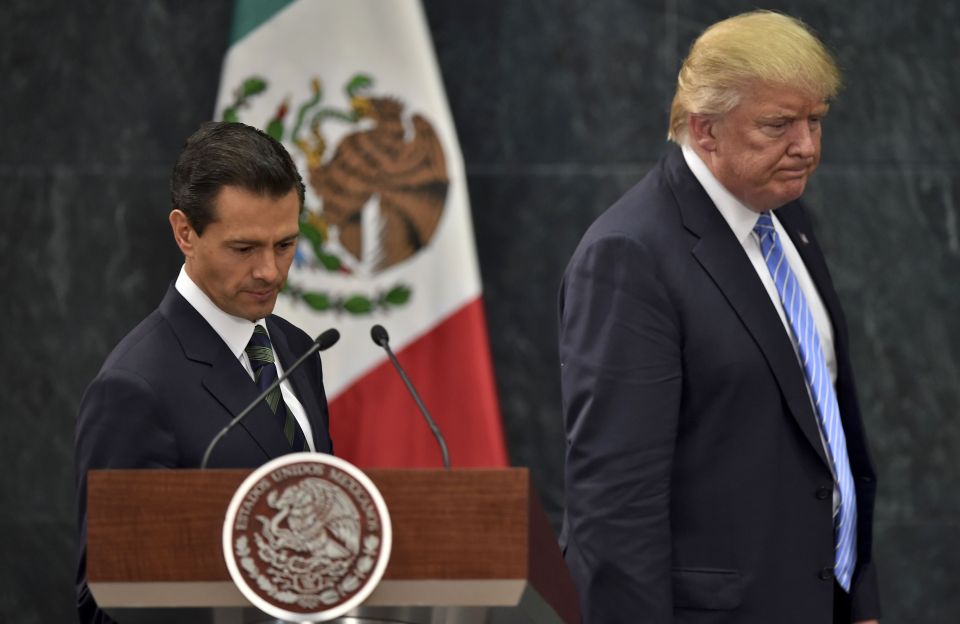 Enrique Peña Nieto, presidente de México, y Donald Trump