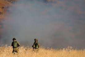 Soldados israelíes en los Altos del Golán sirios ocupados