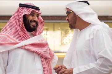 El  príncipe heredero de Arabia Saudí, Mohammed bin Salman, y su homólogo de Emiratos Árabes Unidos, Mohammed bin Zayed al Nahyan