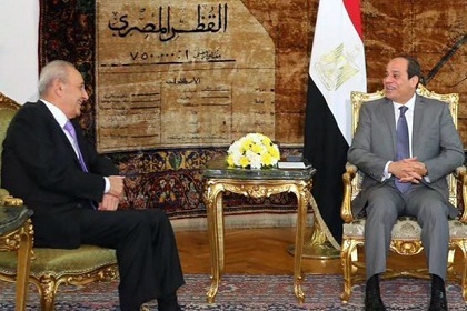 Nabih Berri y Abdul Fattah al Sisi