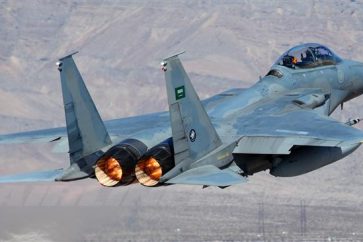 Un avión F-15 saudí
