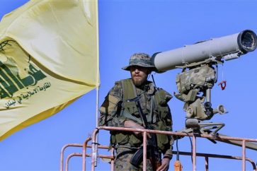 Combatiente de Hezbolá en la frontera