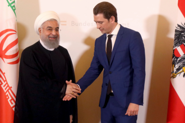 El presidente de Irán, Hassan Rohani, y el canciller austriaco, Sebastian Kurz