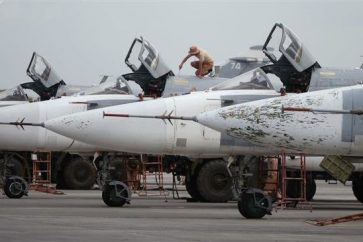 Aviones rusos en la base de Hamaimim