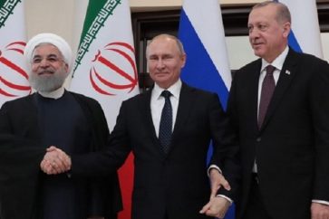Cumbre de Sochi entre el presidente de Irán, Hassan Rohani, de Rusia, Vladimir Putin, y de Turquía, Recep Tayyip Erdogan