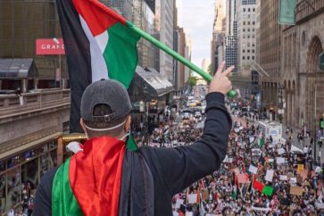 Manifestación pro-Palestina en EEUU