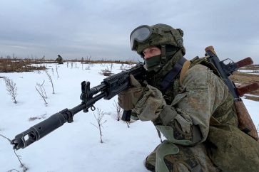 Soldado ruso en Ucrania