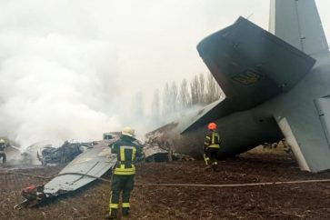 Avión ucraniano derribado
