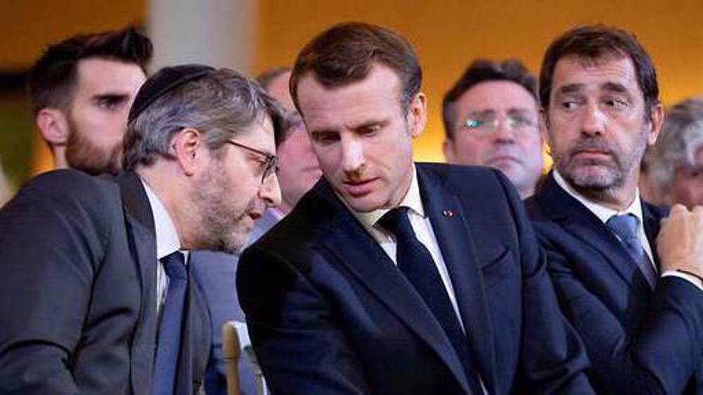 Macron y el rabino Haim Korsia
