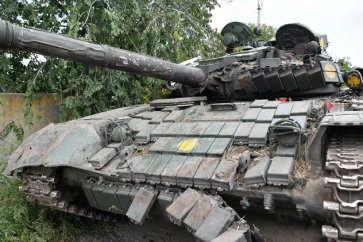 Tanque ucraniano destruido