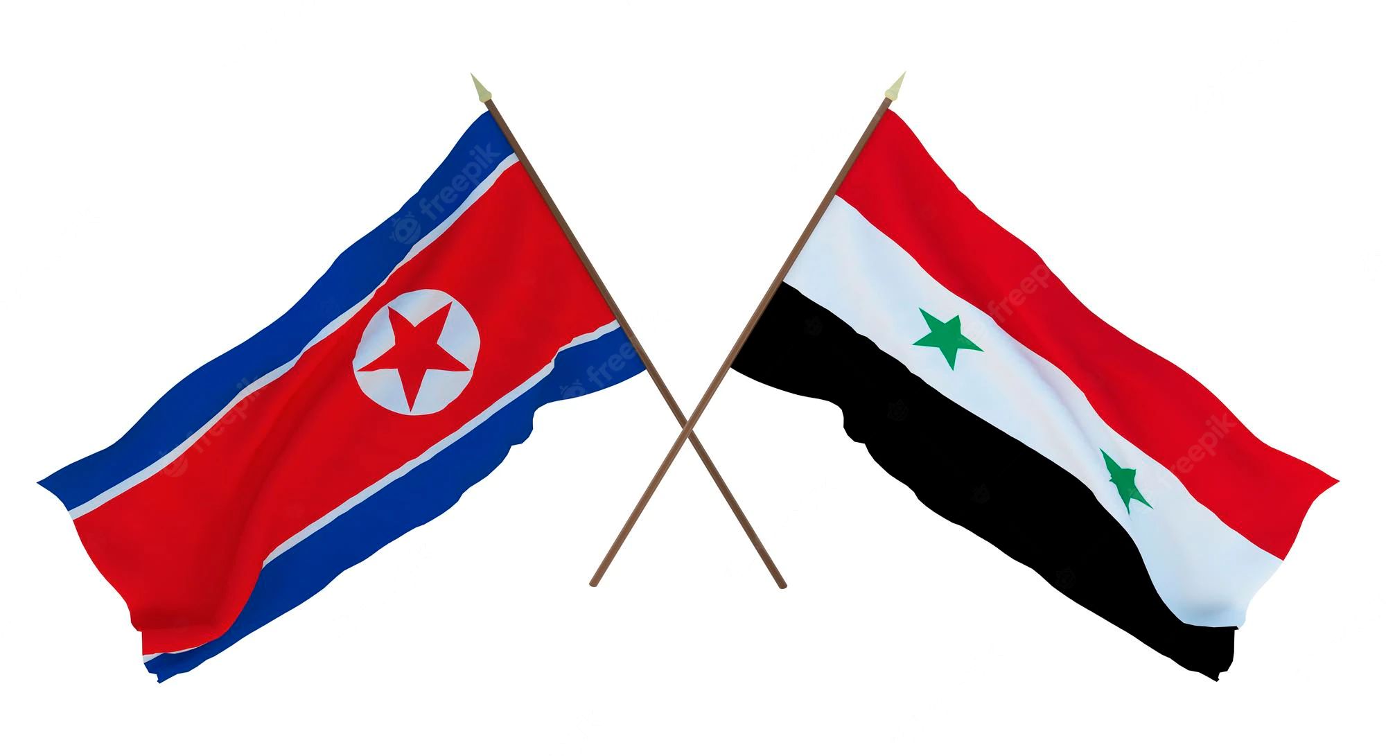 banderas-siria-corea-norte