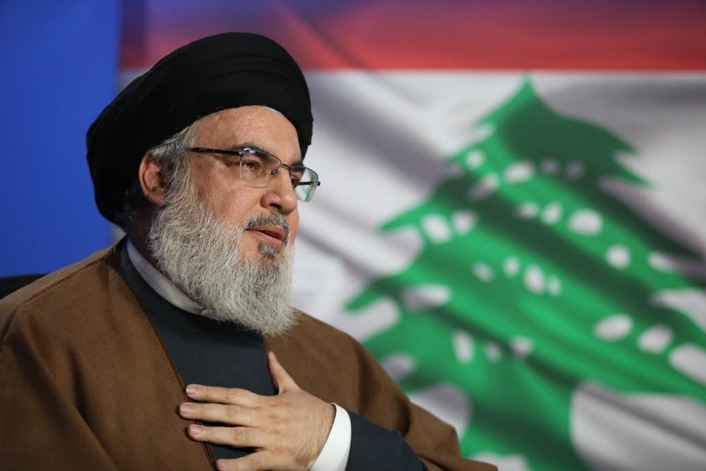 El secretario general de Hezbolá, Sayyed Hassan Nasralá en su último discurso