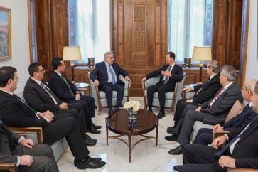 El presidente sirio, Bashar al-Assad, recibe delegación del gobierno del Líbano
