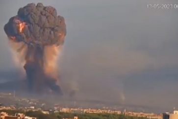 Explosión del depósito de municiones en Khmelnitski