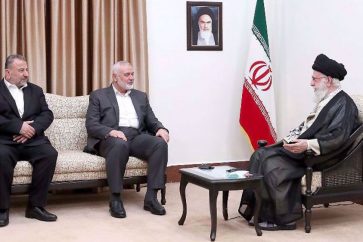 Sayyed Jamenei y delegación de Hamas