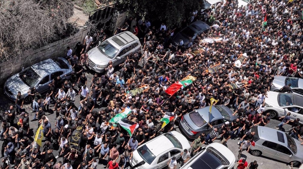 Funeral de los muertos palestinos en Yenín