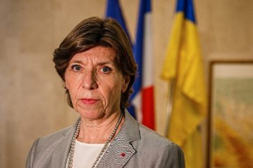 La ministra de Relaciones Exteriores de Francia, Catherine Colonna (Foto por Dimitar DILKOFF / AFP)