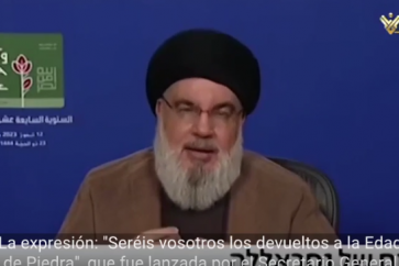 El secretario general de Hezbolá, Sayyed Hassan Nasralá