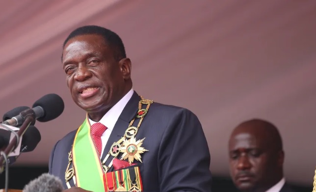 El presidente de Zimbabwe, Emmerson Mnangagwa