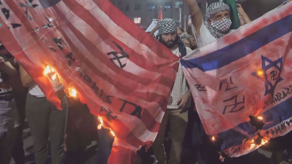 manifestacion-rio-queman-banderas-eeuu-israel