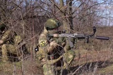 Soldados rusos en el Donetsk