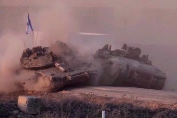 Tanques israelíes destruidos en Gaza