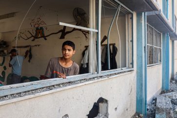 Escuela bombardeada en Gaza