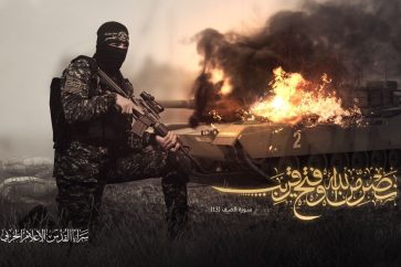 combatiente-palestino-tanque-merkava-ardiendo