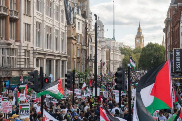 Manifestación contra el genocidio israelí en Palestina en Londres