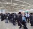Israelíes en el aeropuerto de Larnaka, en Chipre