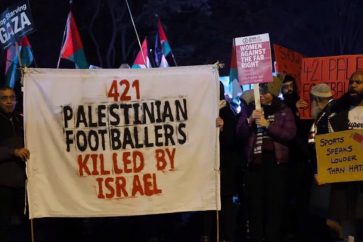 Protestas en Birmingham, Reino Unido, por la participación del equipo israelí en un partido